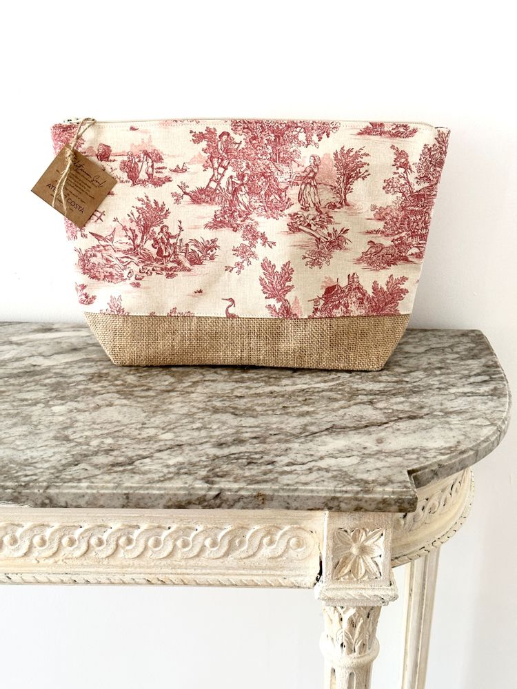 Other bath linens - Jouy canvas pouch: timeless elegance at your fingertips - ATELIER COSTÀ