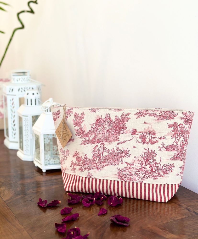 Other bath linens - Jouy canvas pouch: timeless elegance at your fingertips - ATELIER COSTÀ