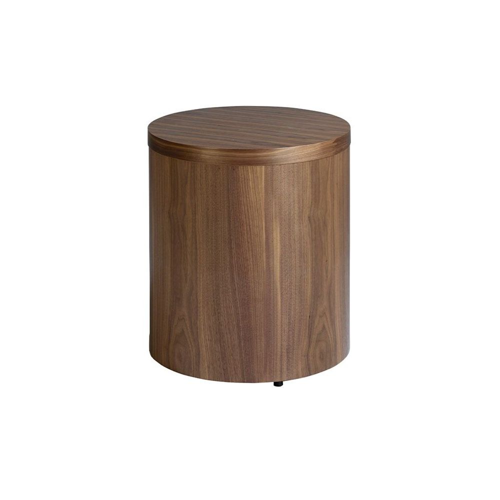 Night tables - Round walnut bedside table - ANGEL CERDÁ
