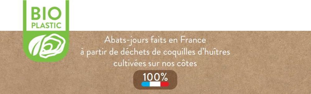 Blinds - COPPA - Oyster Biobased Lampshade - 100% French - HOOPZÏ