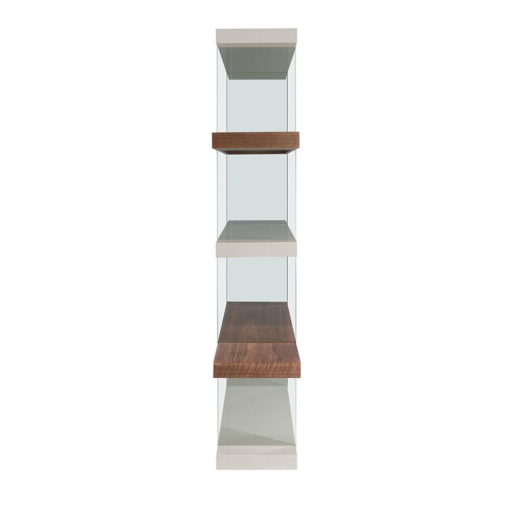 Mobilier et rangements pour bureau - Étagère en bois de noyer et verre - ANGEL CERDÁ