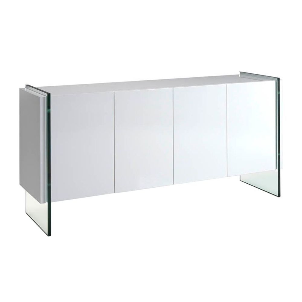 Mobilier et rangements pour bureau - Buffet en verre blanc - ANGEL CERDÁ