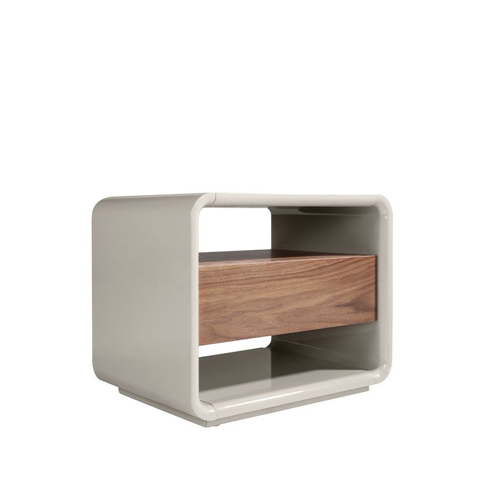 Night tables - Lacquered wood and walnut bedside table - ANGEL CERDÁ