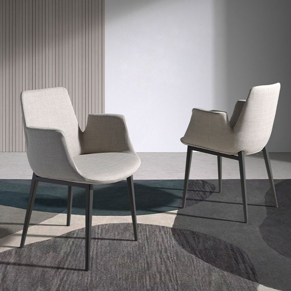 Chaises - Chaise de table à manger rembourrée en tissu - ANGEL CERDÁ