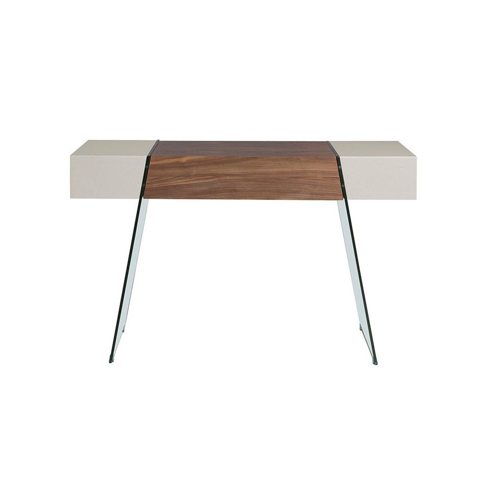 Console table - Walnut and glass console - ANGEL CERDÁ
