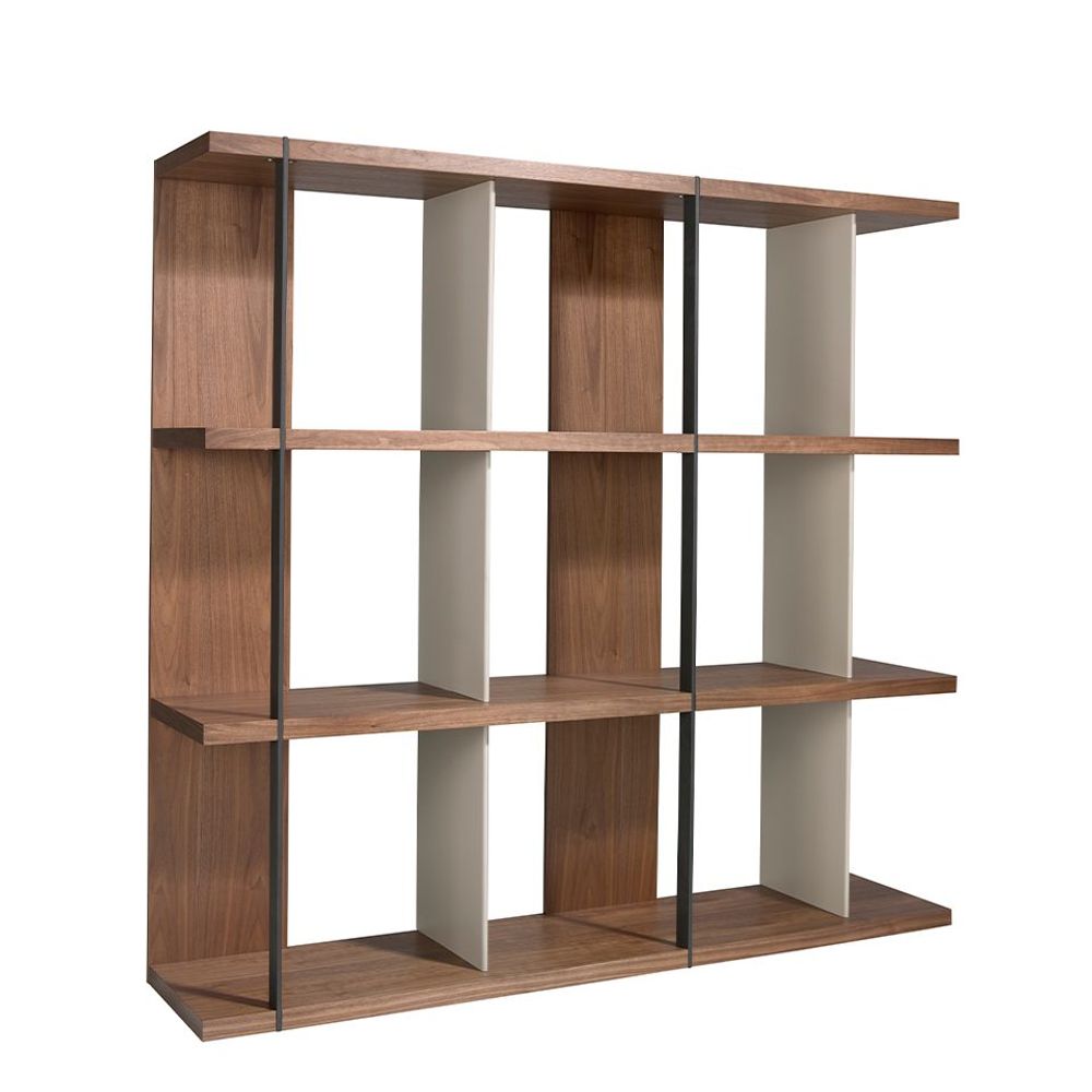 Office furniture and storage - Walnut and lacquered wood bookcase - ANGEL CERDÁ