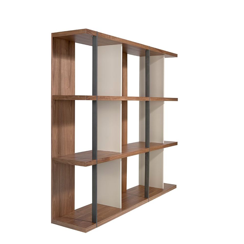 Office furniture and storage - Walnut and lacquered wood bookcase - ANGEL CERDÁ