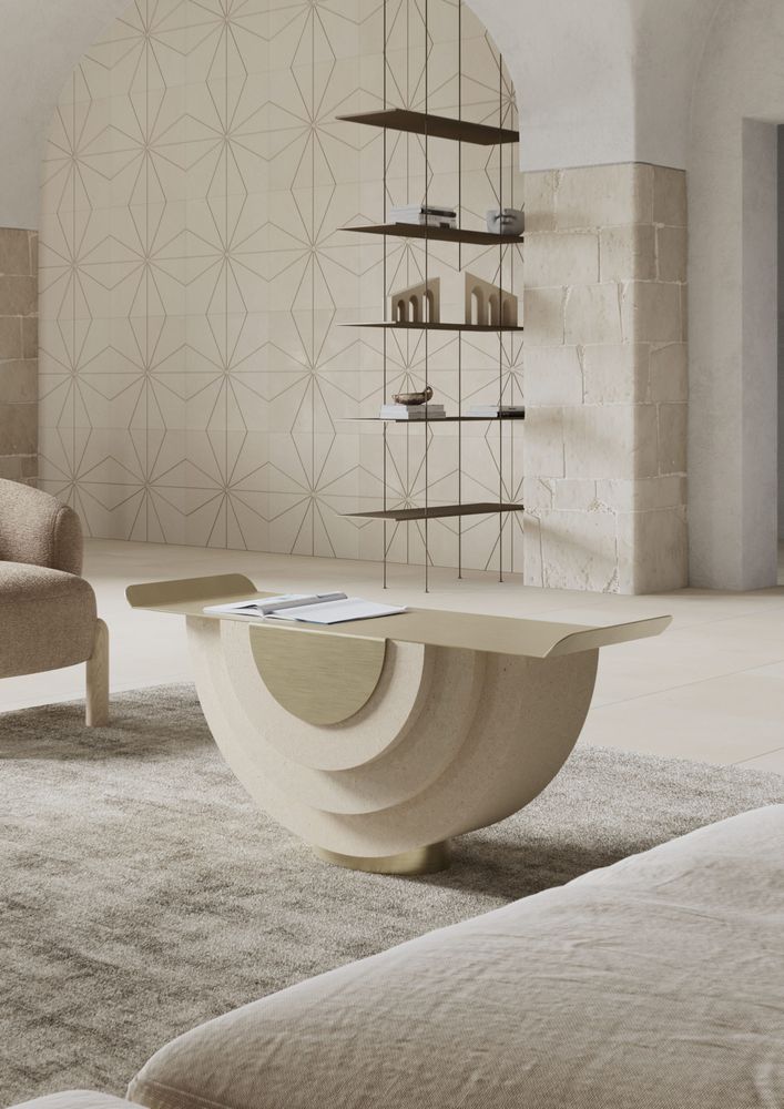 Coffee tables - Romano brass coffee table - PIMAR ITALIAN LIMESTONE SPECIALIST