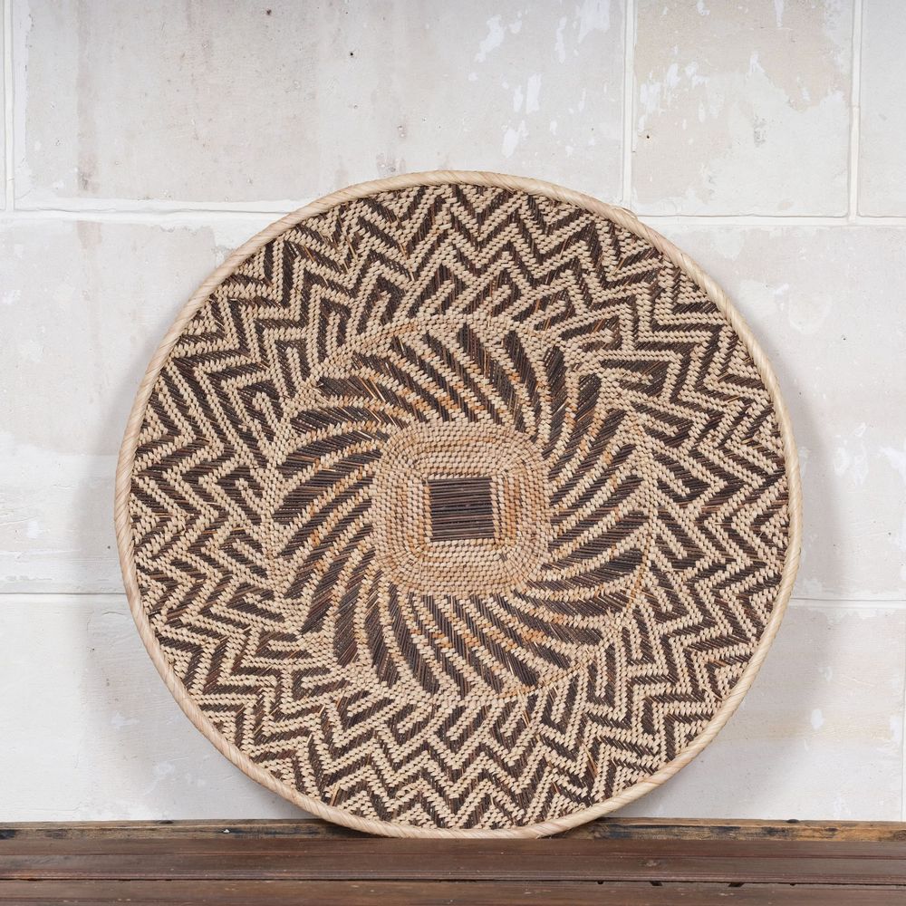 Decorative objects - Palm fiber basket - Munyumbwe, Winnowing - Batonga - AS'ART A SENSE OF CRAFTS