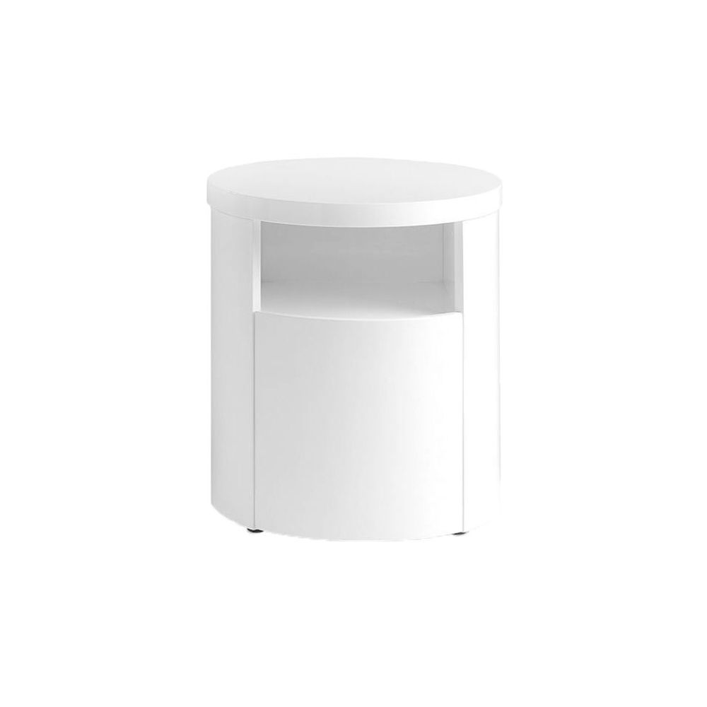 Tables de nuit - Table de chevet ronde blanche - ANGEL CERDÁ