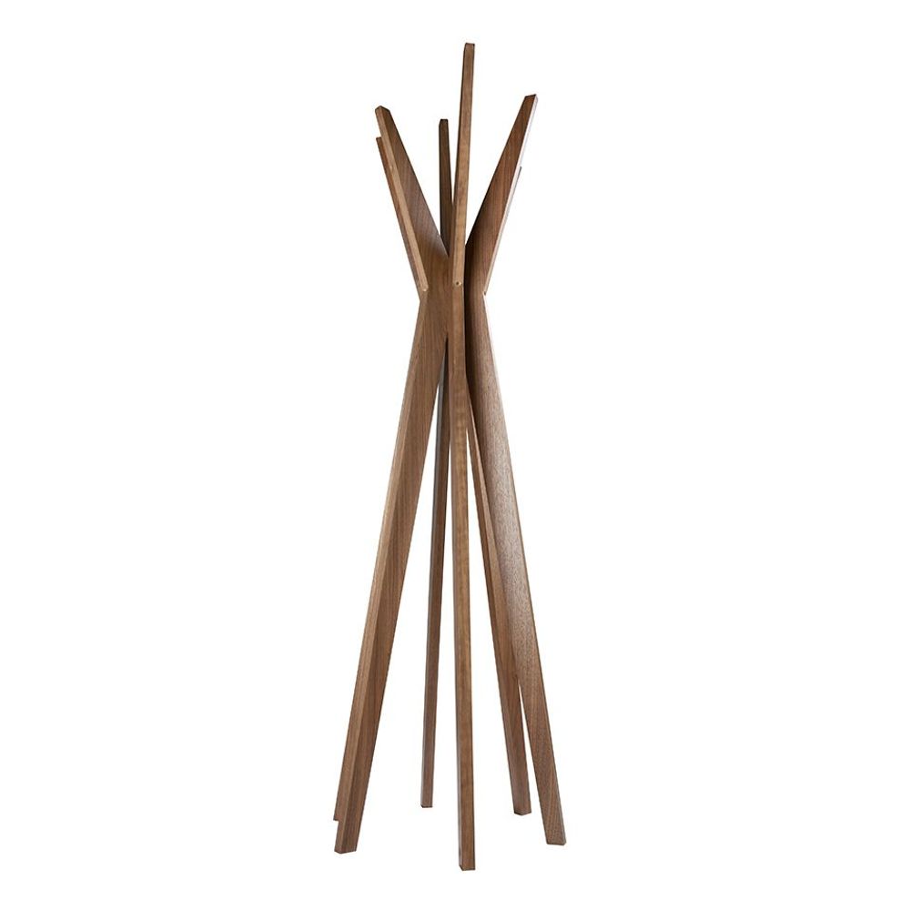 Wardrobe - Coat rack walnut wood - ANGEL CERDÁ