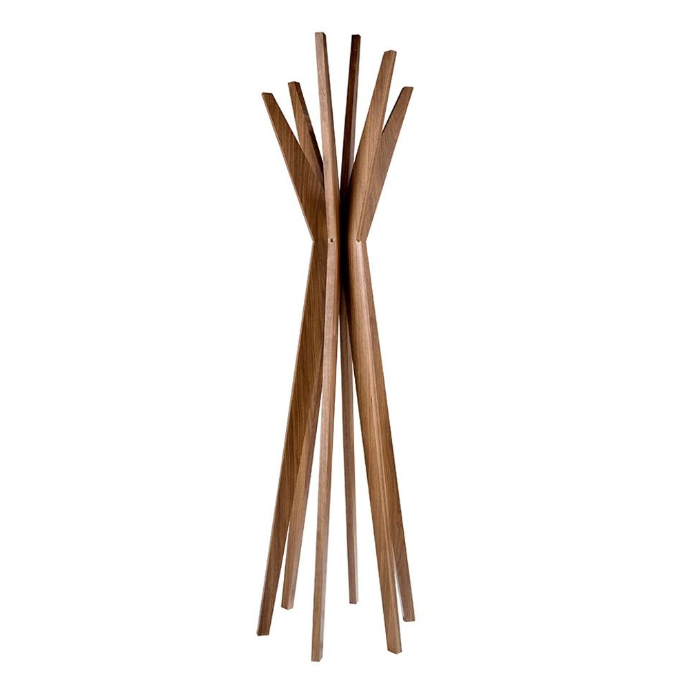Wardrobe - Coat rack walnut wood - ANGEL CERDÁ