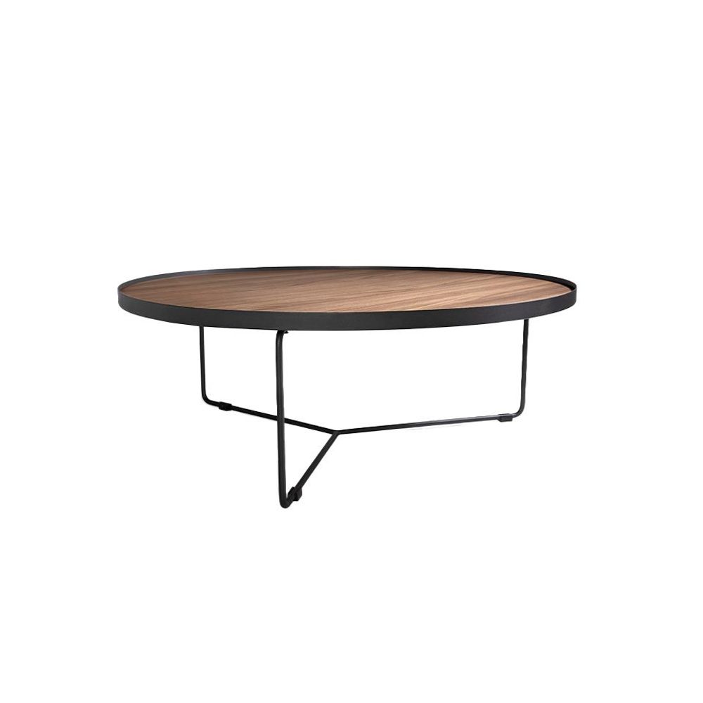 Tables basses - Table basse ronde en noyer - ANGEL CERDÁ
