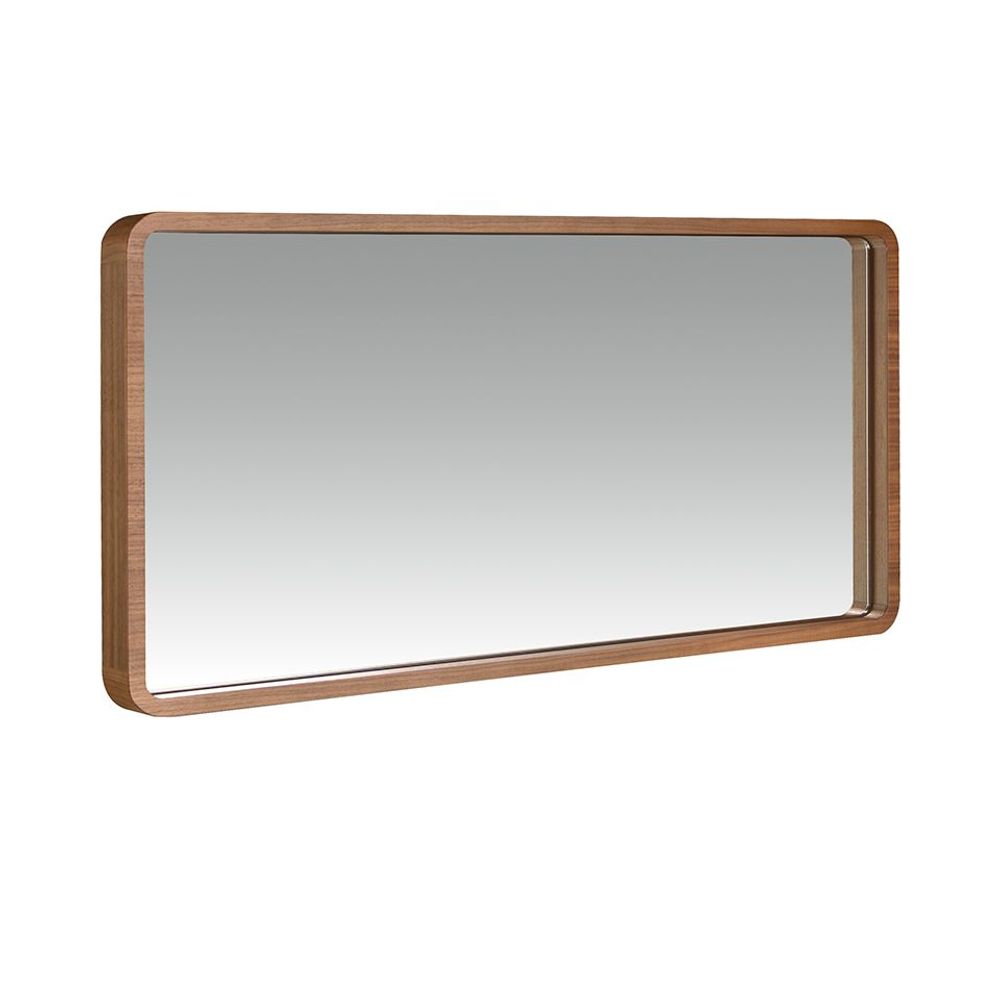 Miroirs - Miroir mural rectangulaire avec cadre en noyer - ANGEL CERDÁ