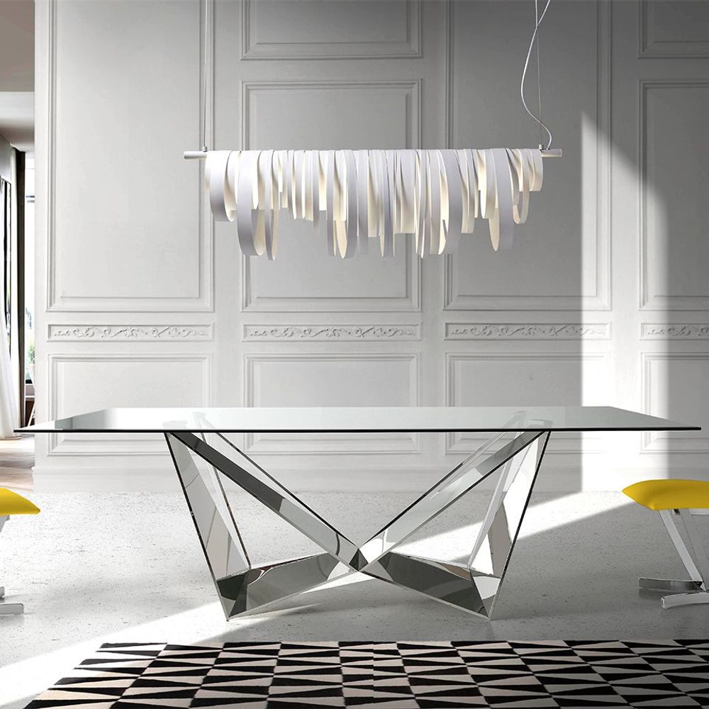Dining Tables - Rectangular glass dining table - ANGEL CERDÁ
