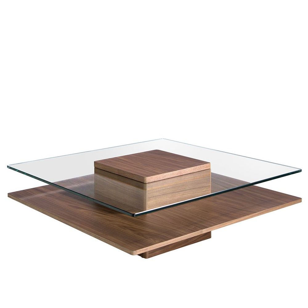Tables basses - Table basse carrée en noyer - ANGEL CERDÁ