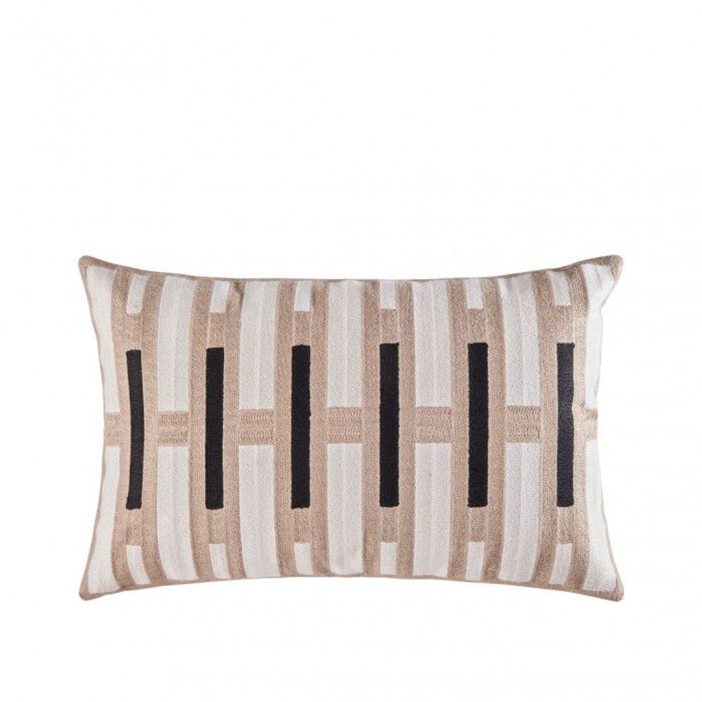 Cushions - Embroidered Cotton Interval Rectangular Pillow - CFOC