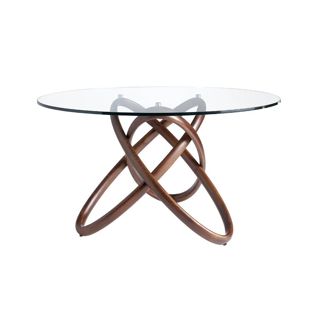 Dining Tables - Round walnut dining table - ANGEL CERDÁ