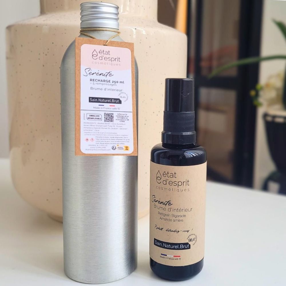 Cadeaux - Recharge de la Brume d'intérieur relaxante Sérénité - 5 remplissages - ÉTAT D'ESPRIT