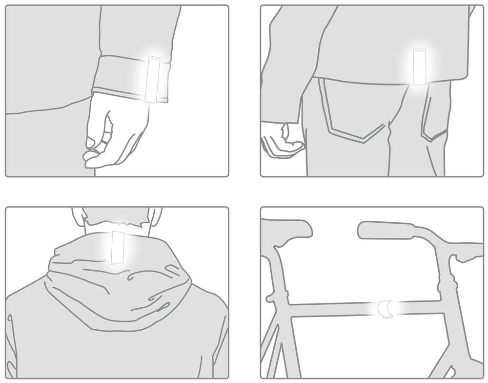Apparel - Clip-on reflector - BOOKMAN URBAN VISIBILITY
