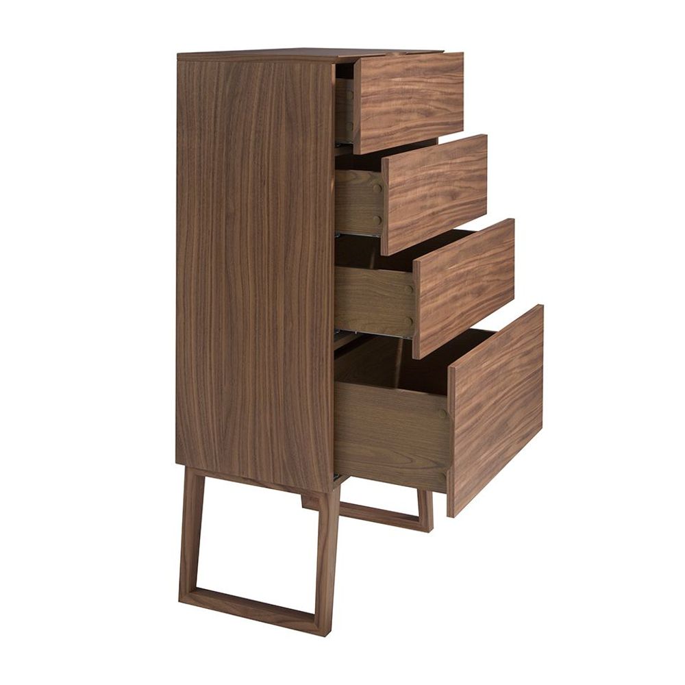 Chests of drawers - Walnut wood chiffonier - ANGEL CERDÁ