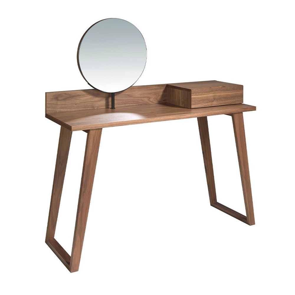 Autres tables - Coiffeuse en bois de noyer avec miroir - ANGEL CERDÁ