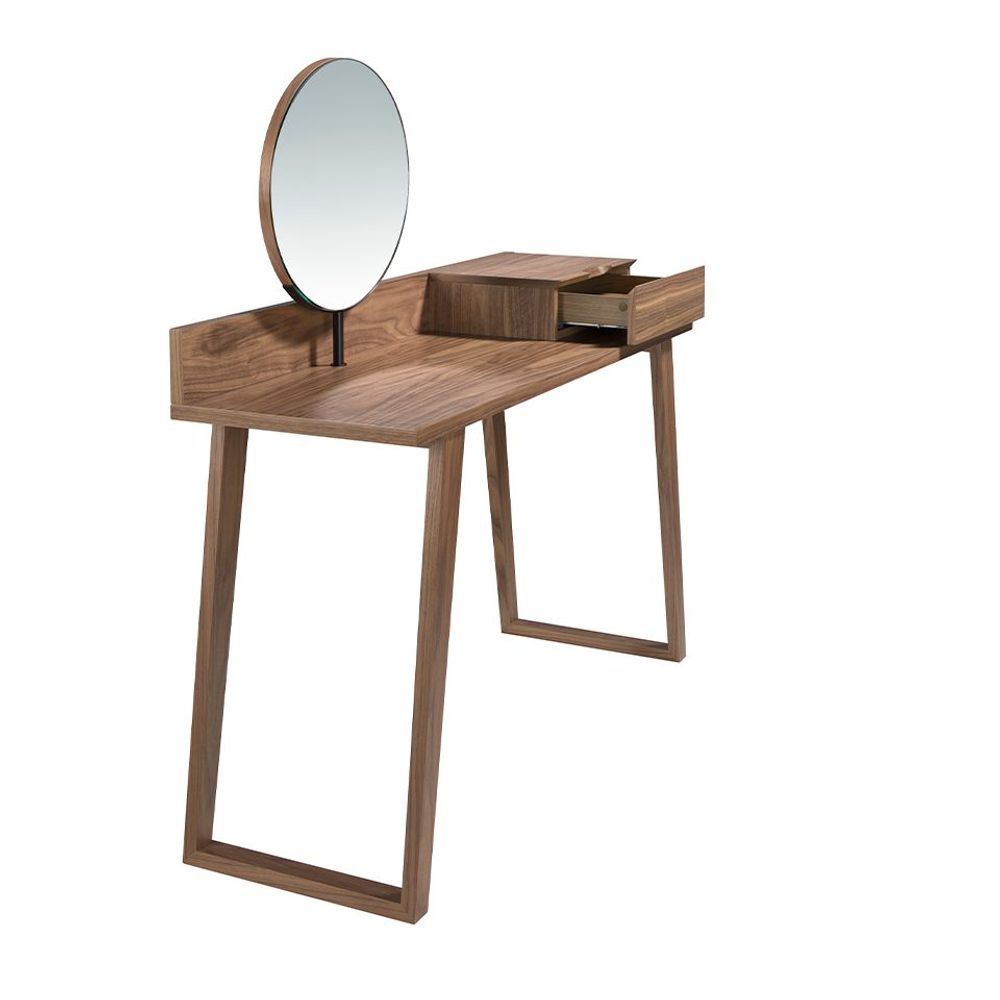 Autres tables - Coiffeuse en bois de noyer avec miroir - ANGEL CERDÁ