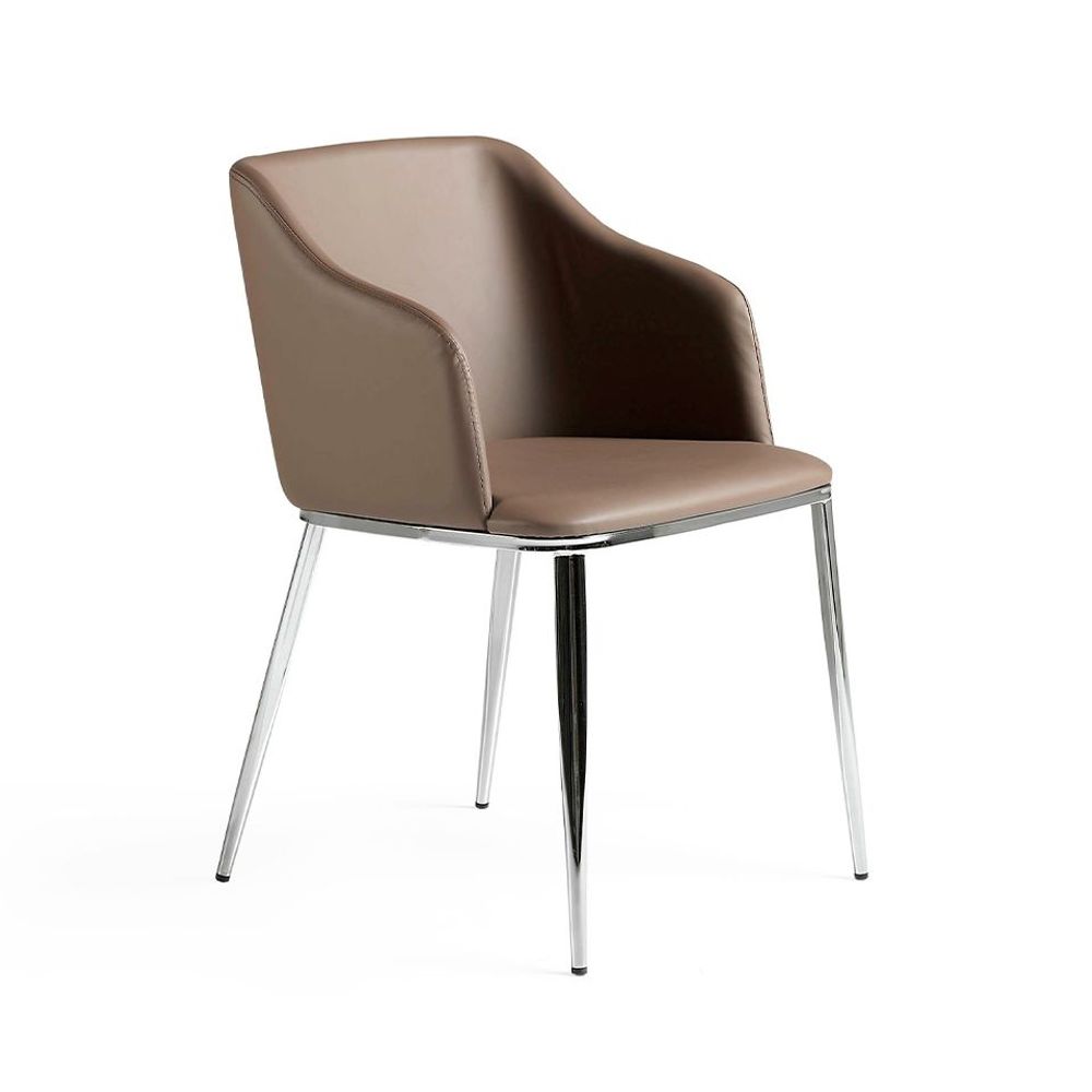 Chaises - Chaise de table à manger rembourrée en simili cuir - ANGEL CERDÁ