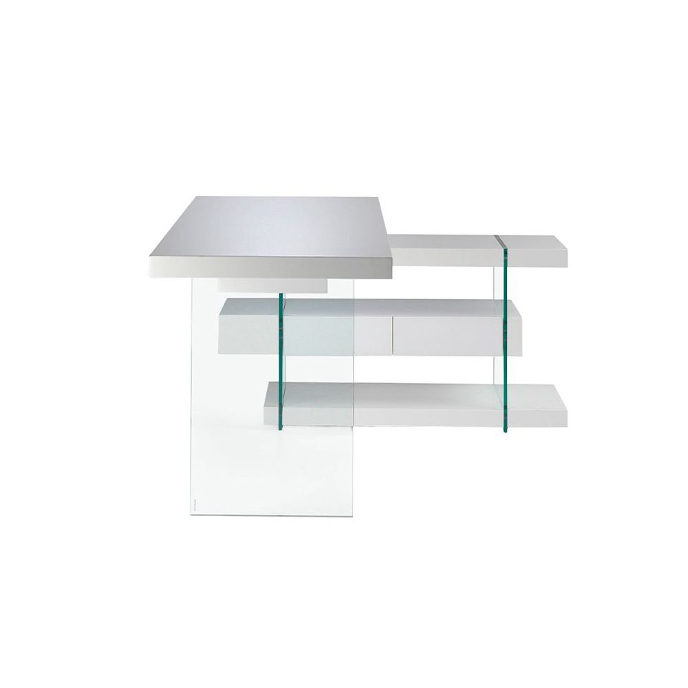 Mobilier et rangements pour bureau - Bureau blanc et verre - ANGEL CERDÁ