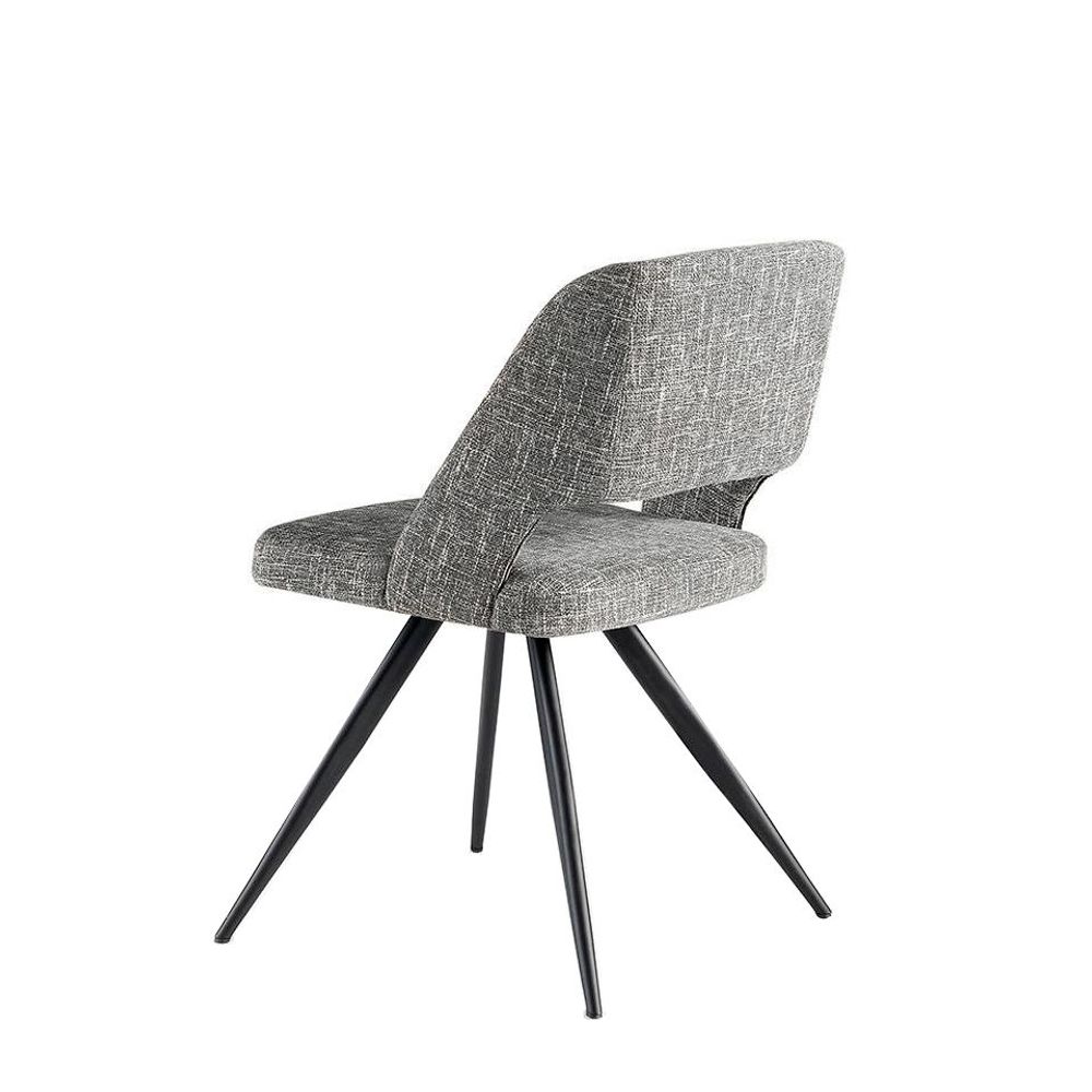 Chaises - Chaise de salle à manger rembourrée en tissu gris - ANGEL CERDÁ