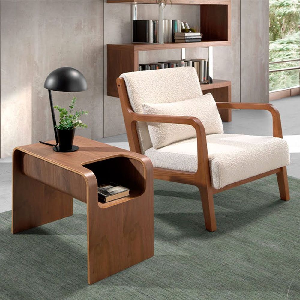 Coffee tables - Rectangular walnut corner table - ANGEL CERDÁ
