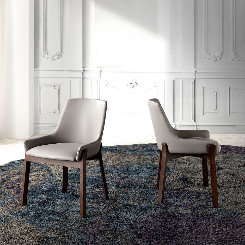 Chaises - Chaise de table à manger structure en noyer - ANGEL CERDÁ