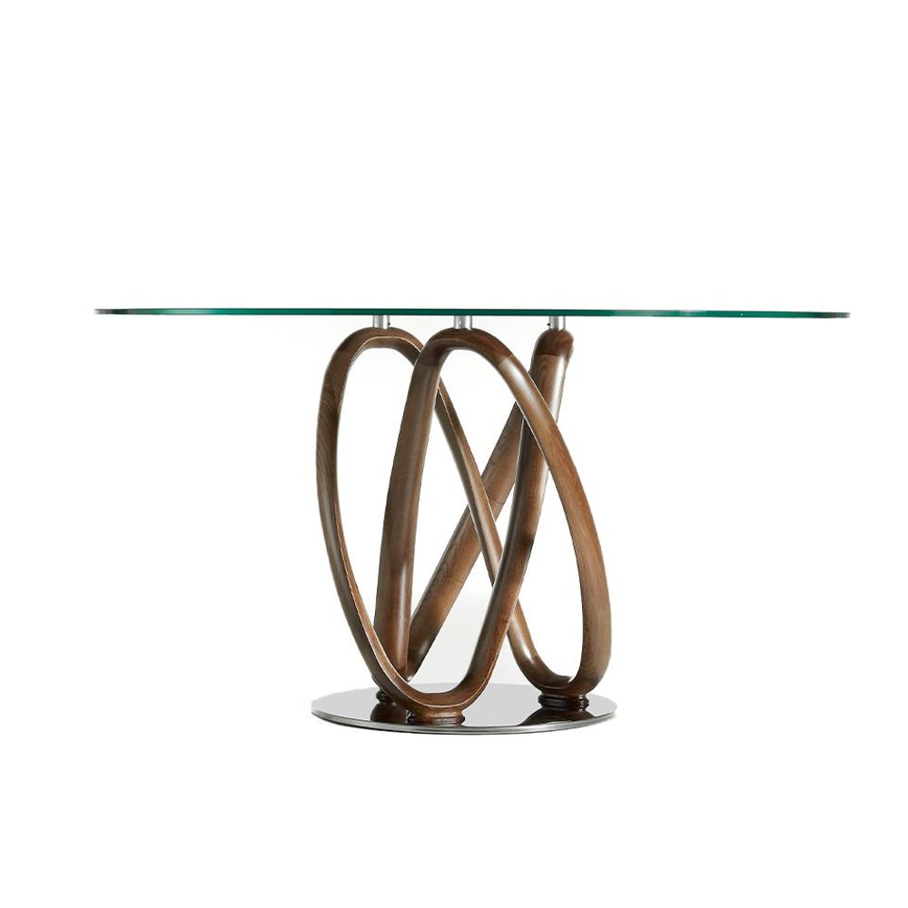Dining Tables - Round walnut dining table - ANGEL CERDÁ