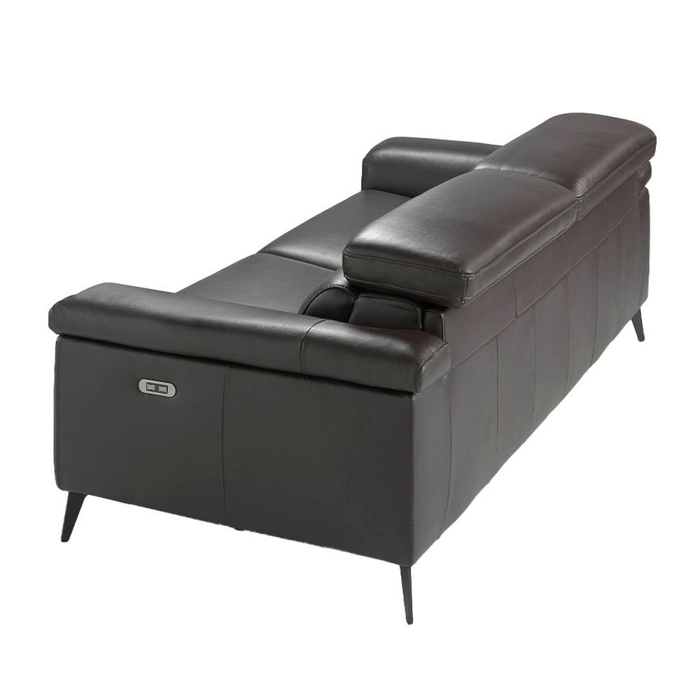 Sofas - 3-seater brown leather sofa relax mechanisms - ANGEL CERDÁ