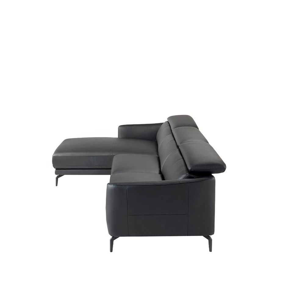 Sofas - Black cowhide chaise longue sofa - ANGEL CERDÁ
