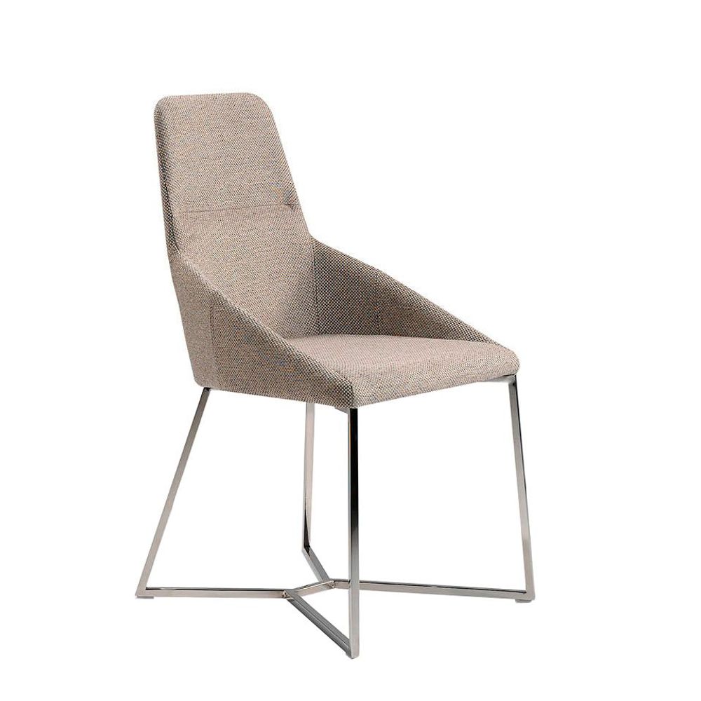 Chaises - Chaise de table à manger rembourrée en tissu - ANGEL CERDÁ