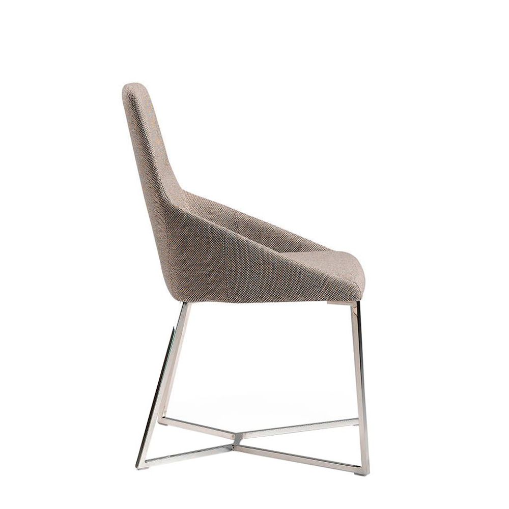 Chaises - Chaise de table à manger rembourrée en tissu - ANGEL CERDÁ