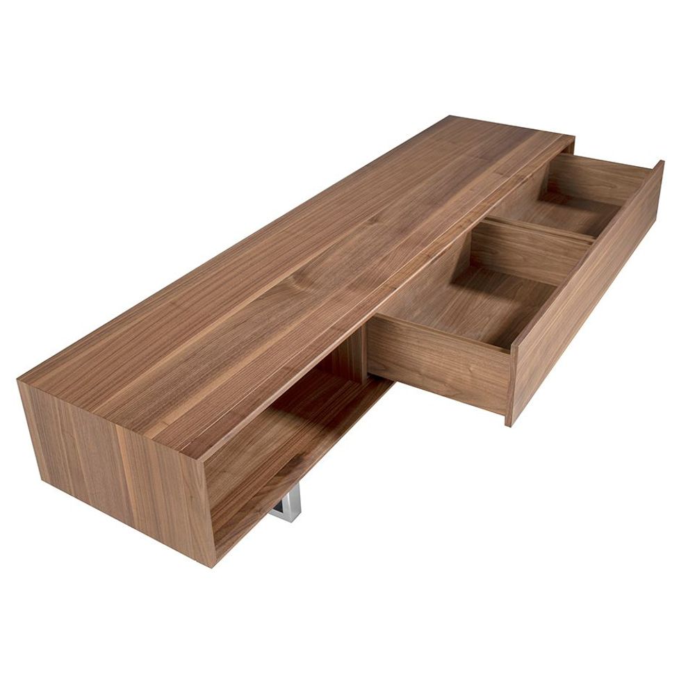 Sideboards - Walnut TV cabinet with steel legs - ANGEL CERDÁ