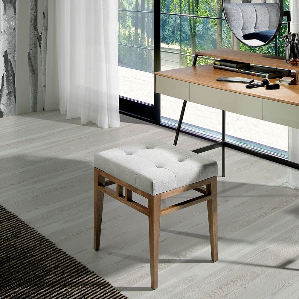 Benches - Grey fabric upholstered bench - ANGEL CERDÁ