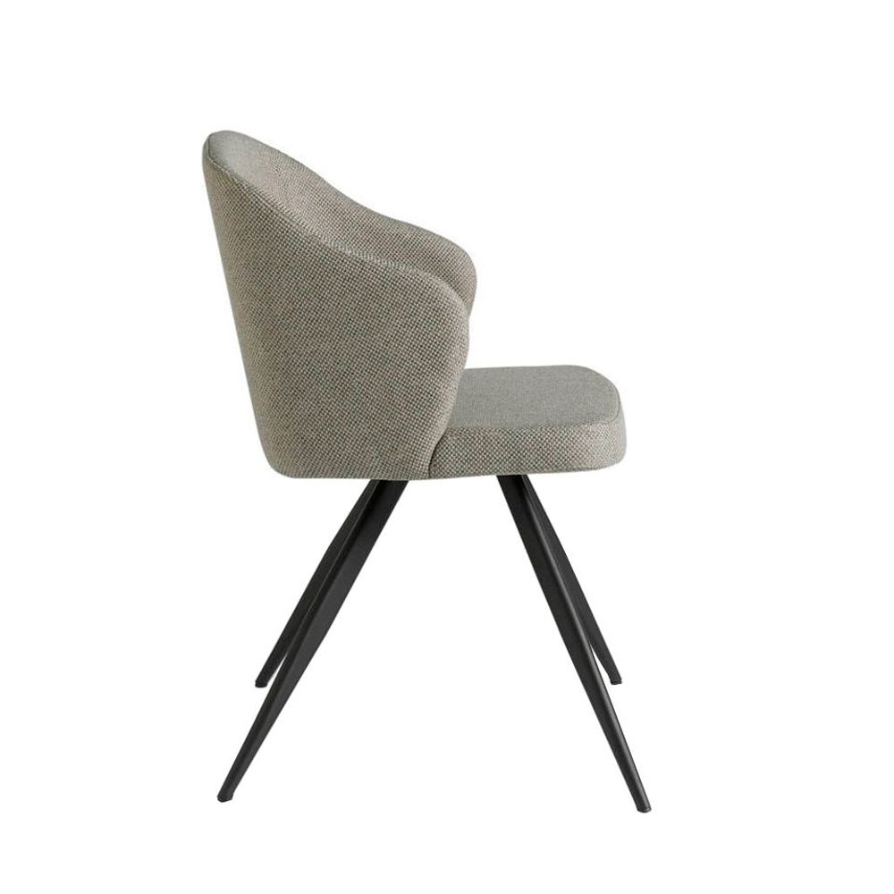Chaises - Chaise de table à manger rembourrée en tissu gris - ANGEL CERDÁ