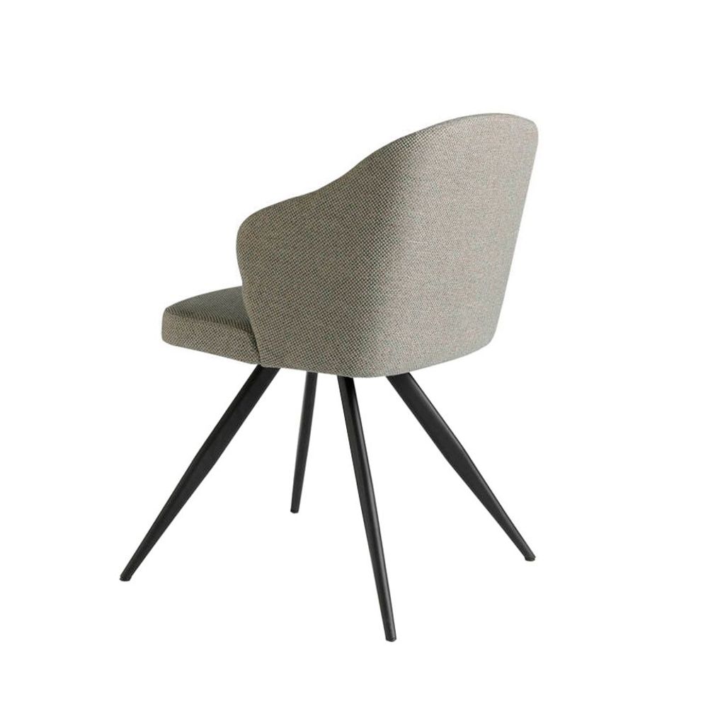 Chaises - Chaise de table à manger rembourrée en tissu gris - ANGEL CERDÁ