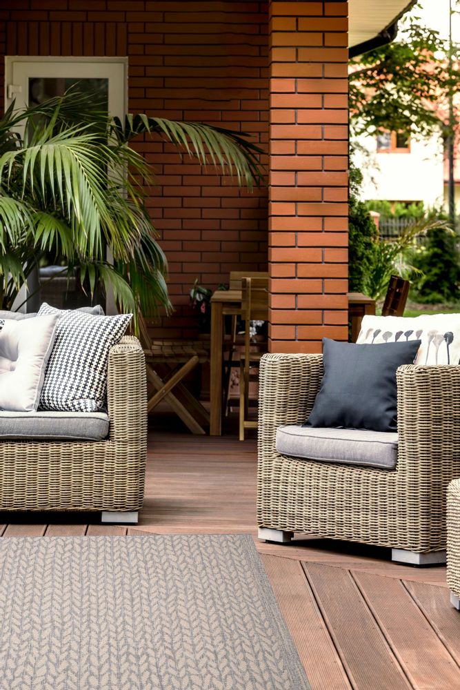 Contemporary carpets - LEAVES woven indoor outdoor rug - AFK LIVING DESIGNER RUGS
