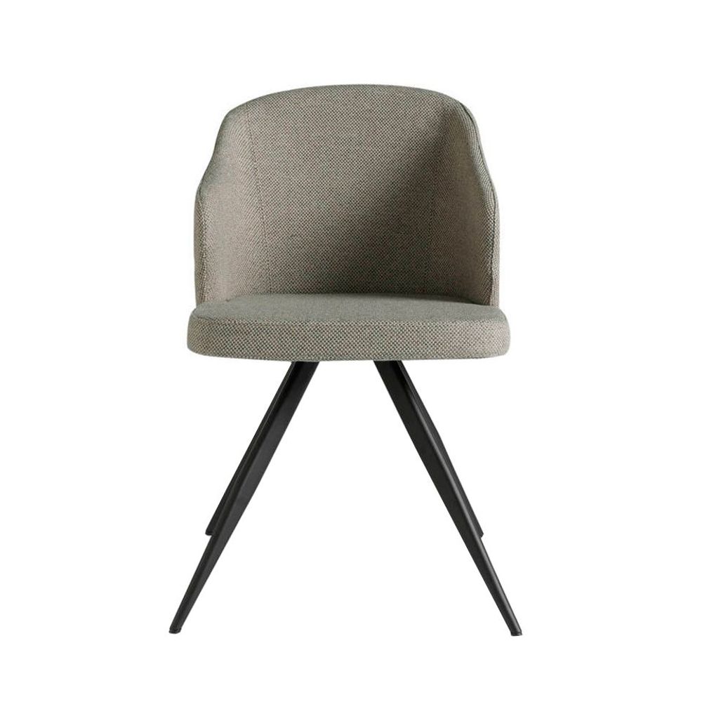 Chaises - Chaise de table à manger rembourrée en tissu gris - ANGEL CERDÁ