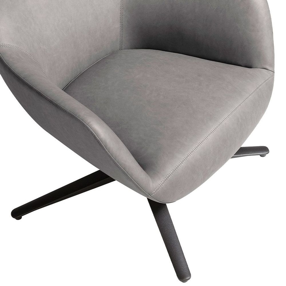 Fauteuils - Fauteuil pivotant en acier noir - ANGEL CERDÁ