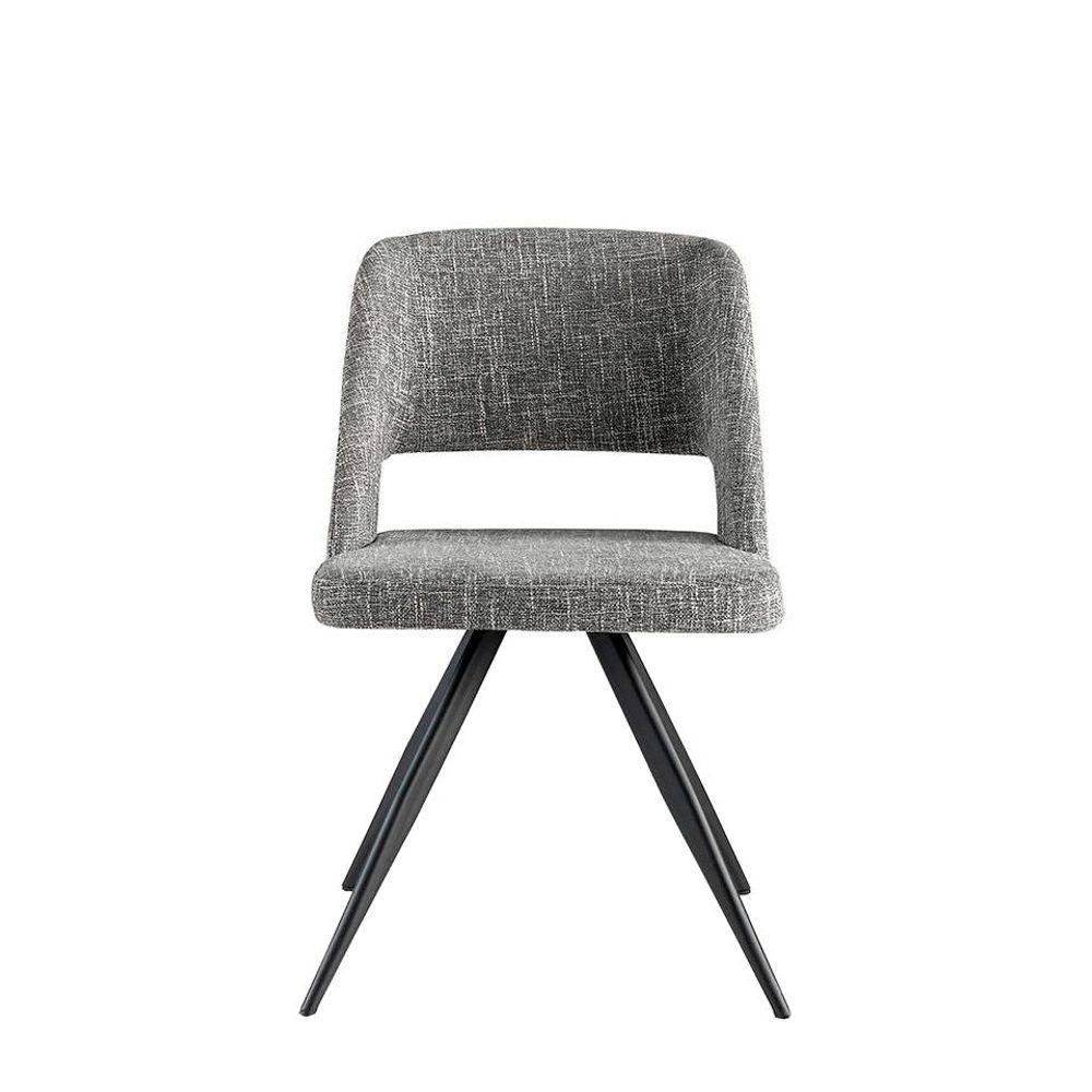 Chaises - Chaise de salle à manger rembourrée en tissu gris - ANGEL CERDÁ