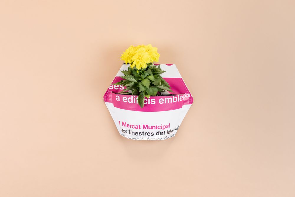 Vases - Wall Planters made from Reused Banners - CITYSENS