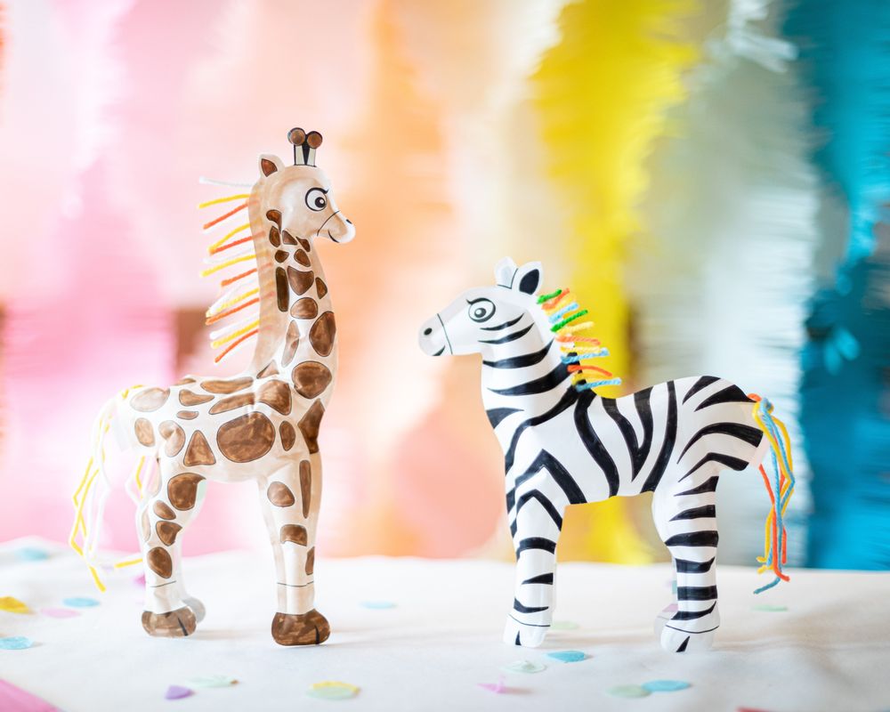 Gifts - Inflatable creart to color - Zebra & Giraffe - ARA-CREATIVE