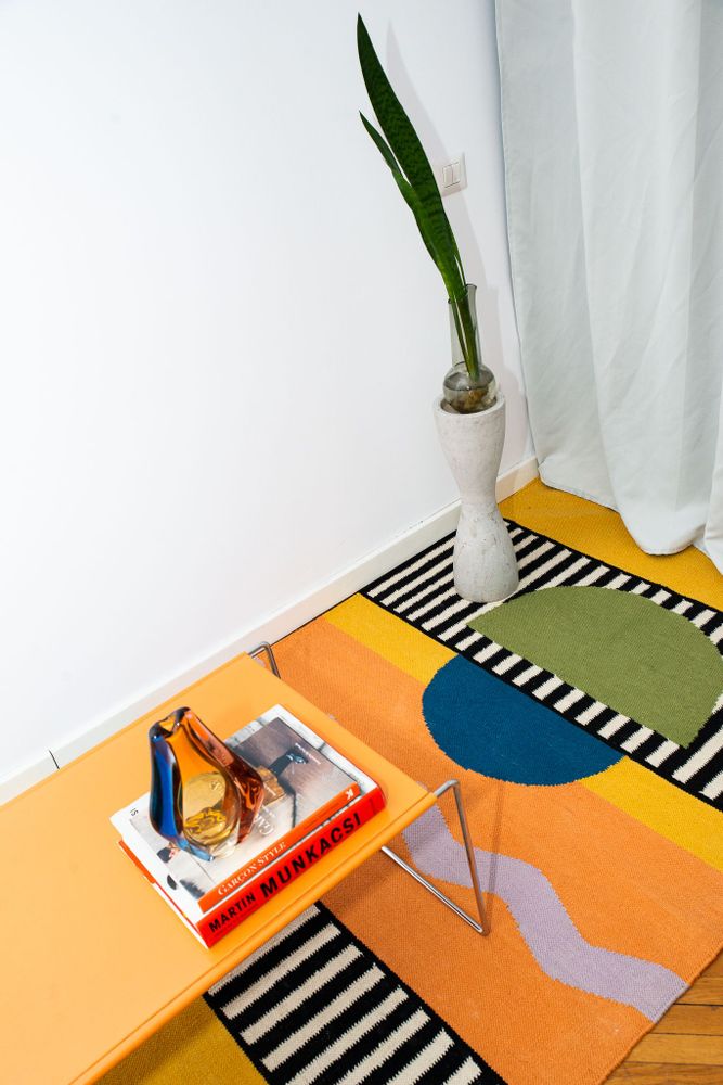 Tapis design - Tapis Full Moon en Laine Tissé à Plat - COLORTHERAPIS