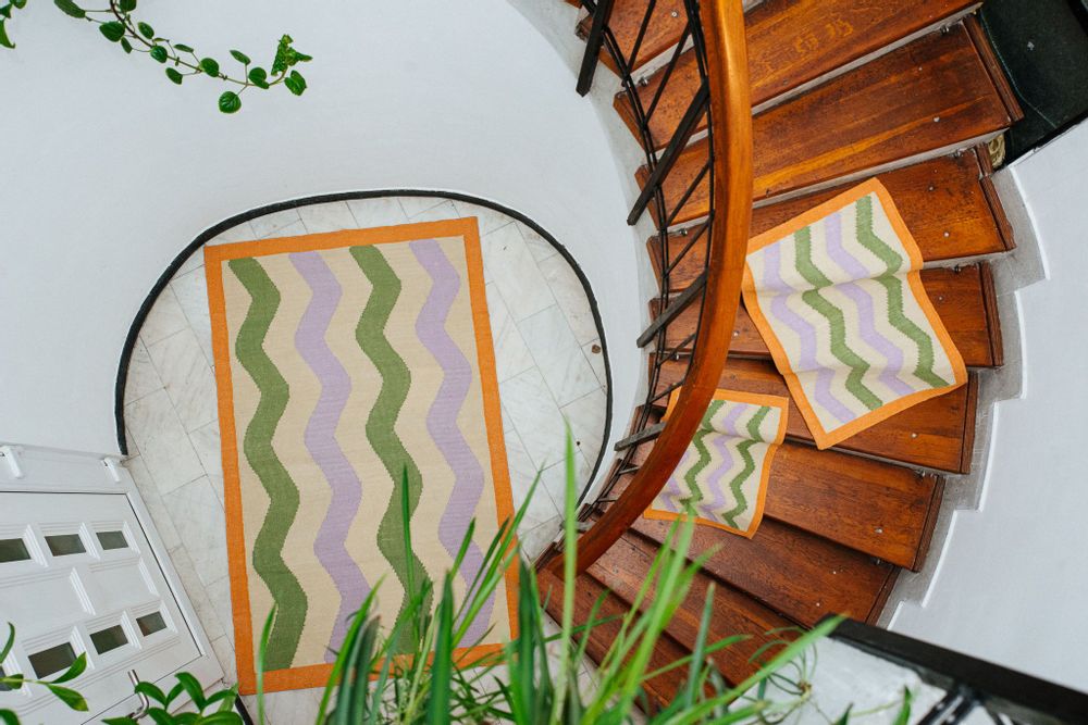 Design carpets - Tapis de Bain Pastel Waves en Coton - COLORTHERAPIS