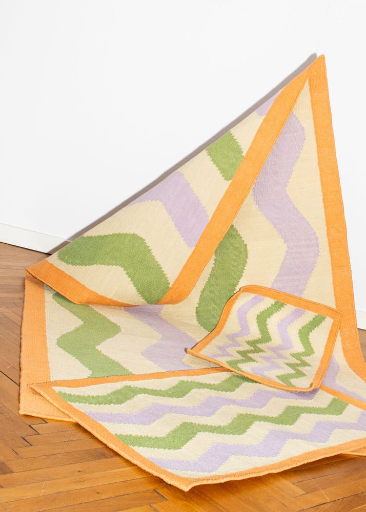 Design carpets - Tapis de Bain Pastel Waves en Coton - COLORTHERAPIS